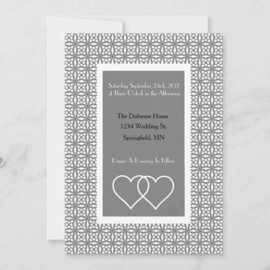 De heer & Mrs Wedding Vow Renewal Uitnodiging (Achterkant)