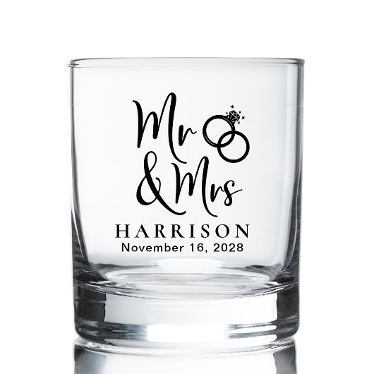 de heer Mrs Wedding Whisky Glas