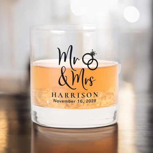 de heer Mrs Wedding Whisky Glas