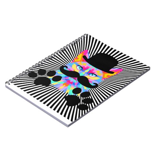 De heer mustach cat notitieboek (Linkerzijde)