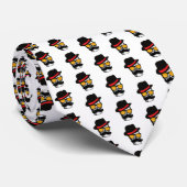 De heer Mustach-schedel Stropdas (Opgerold)