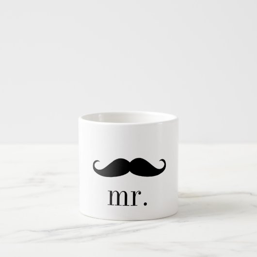 de heer Mustache : Espresso Mok (Voorkant)
