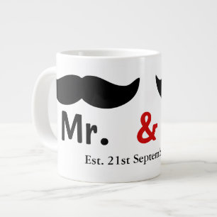 de heer Mustache Gay Wedding  Grote Koffiekop
