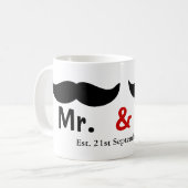 de heer Mustache Gay Wedding  Koffiemok (Voorkant links)