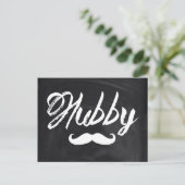 de heer Mustache Groom Honeymoon hubby Briefkaart (Staand voorkant)