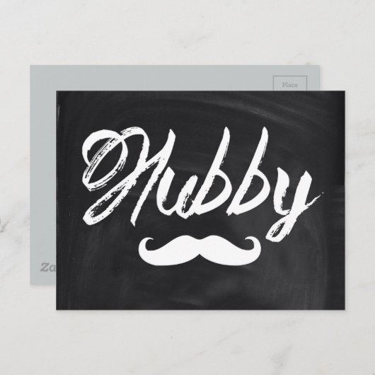 de heer Mustache Groom Honeymoon hubby Briefkaart (Voorkant / Achterkant)