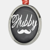 de heer Mustache Groom Honeymoon hubby Metalen Ornament (Links)