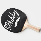 de heer Mustache Groom Honeymoon hubby Tafeltennisbatje (Zijkant)