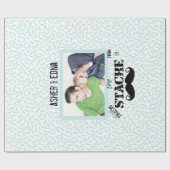 de heer Mustache Hipster Pattern Cadeaupapier (Vlak)