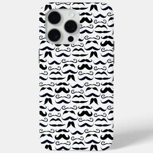 de heer Mustache Hipster Pattern Case-Mate iPhone Case (Achterkant)