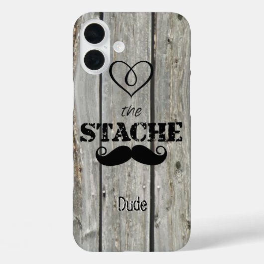 de heer Mustache Hipster Pattern Case-Mate iPhone Case (Achterkant)