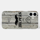 de heer Mustache Hipster Pattern Case-Mate iPhone Case (Achterkant (horizontaal))
