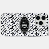de heer Mustache Hipster Pattern Case-Mate iPhone Case (Achterkant (horizontaal))