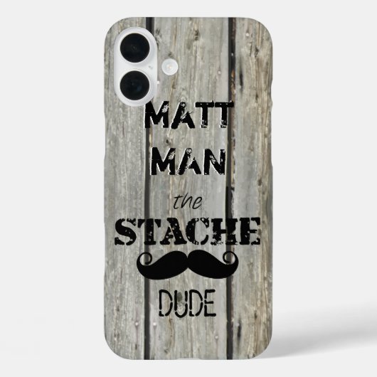 de heer Mustache Hipster Pattern Case-Mate iPhone Case (Achterkant)