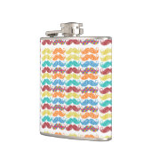 de heer Mustache Hipster Pattern Heupfles (Links)