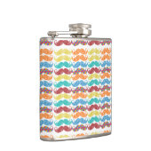 de heer Mustache Hipster Pattern Heupfles (Rechts)