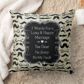 de heer Mustache Hipster Pattern Kussen (Deken)