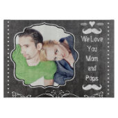 de heer Mustache Hipster Pattern Snijplank (Voorkant)