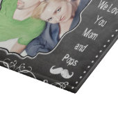 de heer Mustache Hipster Pattern Snijplank (Hoek)