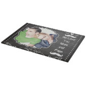 de heer Mustache Hipster Pattern Snijplank (Hoek)