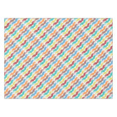 de heer Mustache Hipster Pattern Tafelkleed (Voorkant (Horizontaal))
