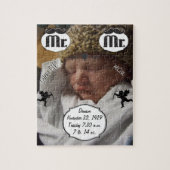 de heer Mustache Lil Man Baby Boy Stats Legpuzzel (Verticaal)