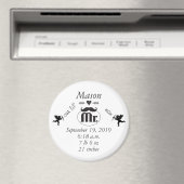 de heer Mustache Lil Man Baby Boy Stats Magneet (Insitu (Vaatwasser))