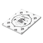 de heer Mustache Lil Man Baby Boy Stats Notitieblok (Linkerzijde)