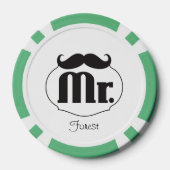 de heer Mustache Lil Man Baby Boy Stats Pokerchips (Achterkant)