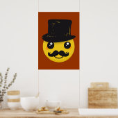 De heer Mustache poster (Keuken)