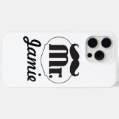 de heer Mustache Retro Hipster Gifts Case-Mate iPhone Case (Achterkant (horizontaal))