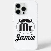 de heer Mustache Retro  Hipster Gifts Case-Mate iPhone Case (Achterkant)