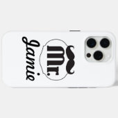 de heer Mustache Retro  Hipster Gifts Case-Mate iPhone Case (Achterkant (horizontaal))