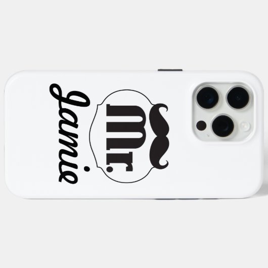 de heer Mustache Retro  Hipster Gifts Case-Mate iPhone Case (Achterkant (horizontaal))