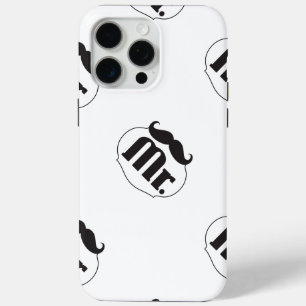 de heer Mustache Retro Hipster Gifts iPhone 15 Pro Max Hoesje