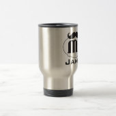 de heer Mustache Retro  Hipster Gifts Reisbeker (Center)