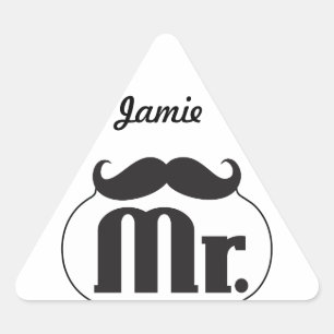 de heer Mustache Retro Hipster Gifts Sticker