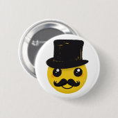 de heer Mustache Ronde Button 5,7 Cm (Voorkant /achterkant)
