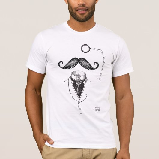 de heer Mustache T-shirt (Voorkant)