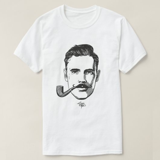 de heer Mustache (voor man) T-shirt (Design voorkant)