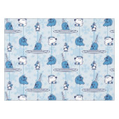 de heer Narwhal Blue Snowflake Pattern Tafelkleed (Voorkant (Horizontaal))