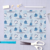 de heer Narwhal Blue Snowflake Pattern Tissuepapier (Craft)