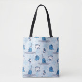 de heer Narwhal Blue Snowflake Pattern Tote Bag (Voorkant)