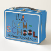 De heer New-School Font Lunch Box (Voorkant)