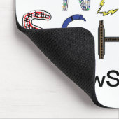 de heer New-School Font Muismat (Hoek)