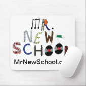 de heer New-School Font Muismat (Met muis)