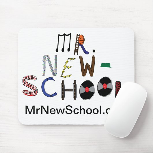 de heer New-School Font Muismat (Met muis)