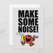 de heer Noisy | Geluid maken Briefkaart (Voorkant / Achterkant)