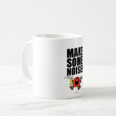 de heer Noisy | Geluid maken Koffiemok (Voorkant links)