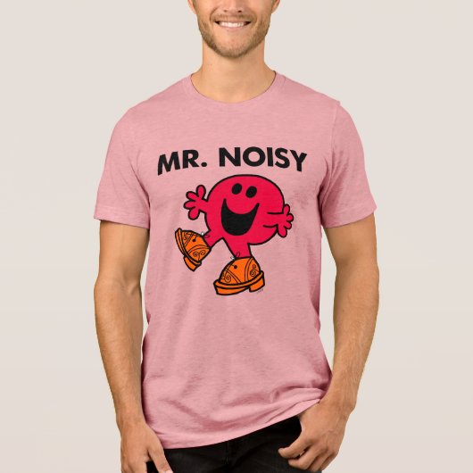 de heer Noisy | Grote looplogs Tri-Blend Shirt (Voorkant)